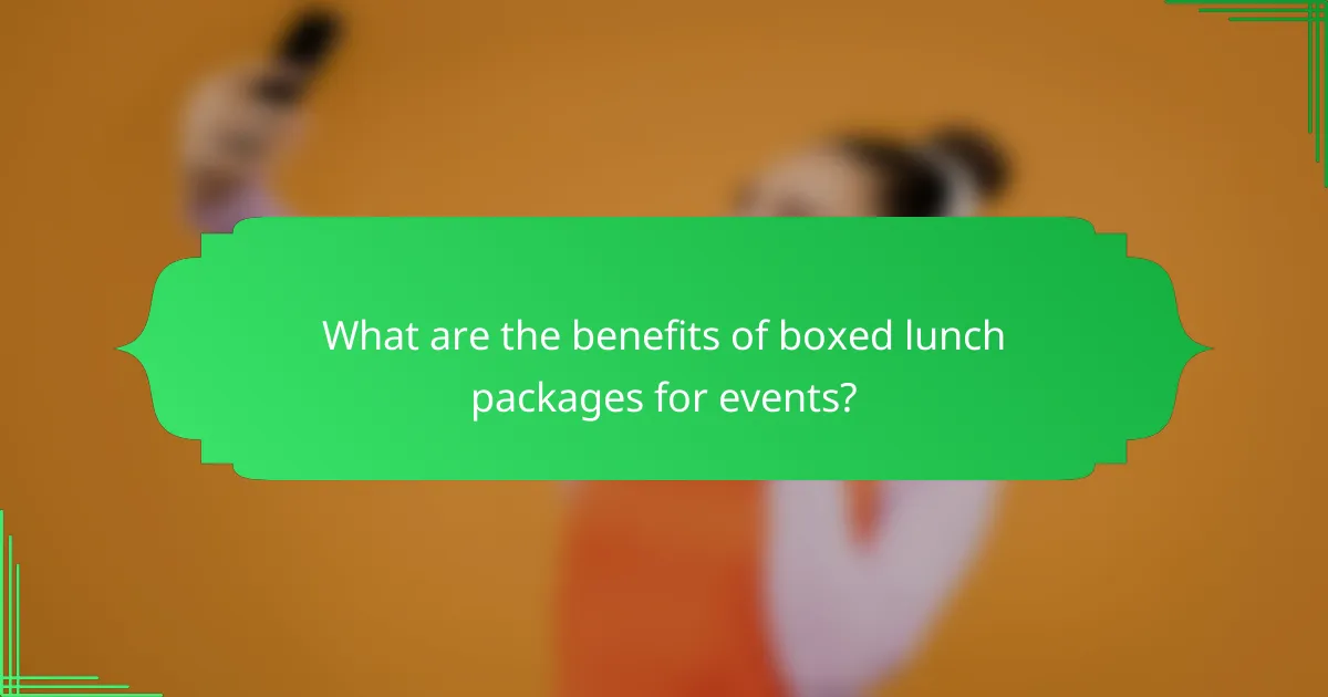 What are the benefits of boxed lunch packages for events?