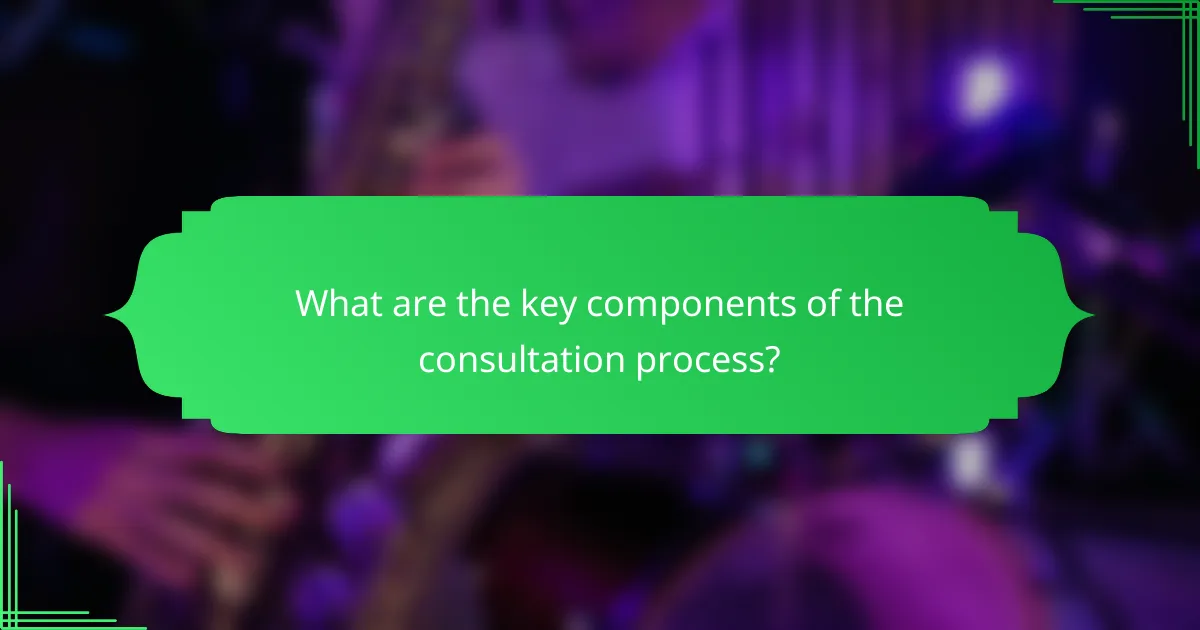 What are the key components of the consultation process?